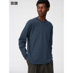 Uniqlo AIRism Cotton Crew Neck T Long Sleeve