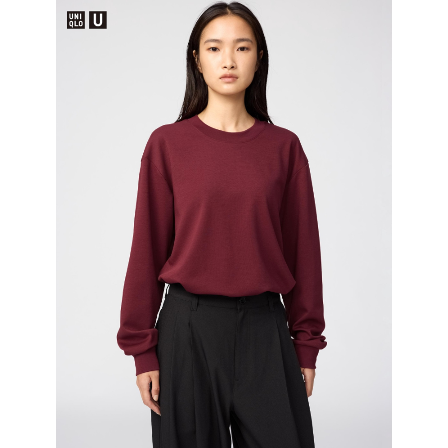 Uniqlo AIRism Cotton Crew Neck T Long Sleeve