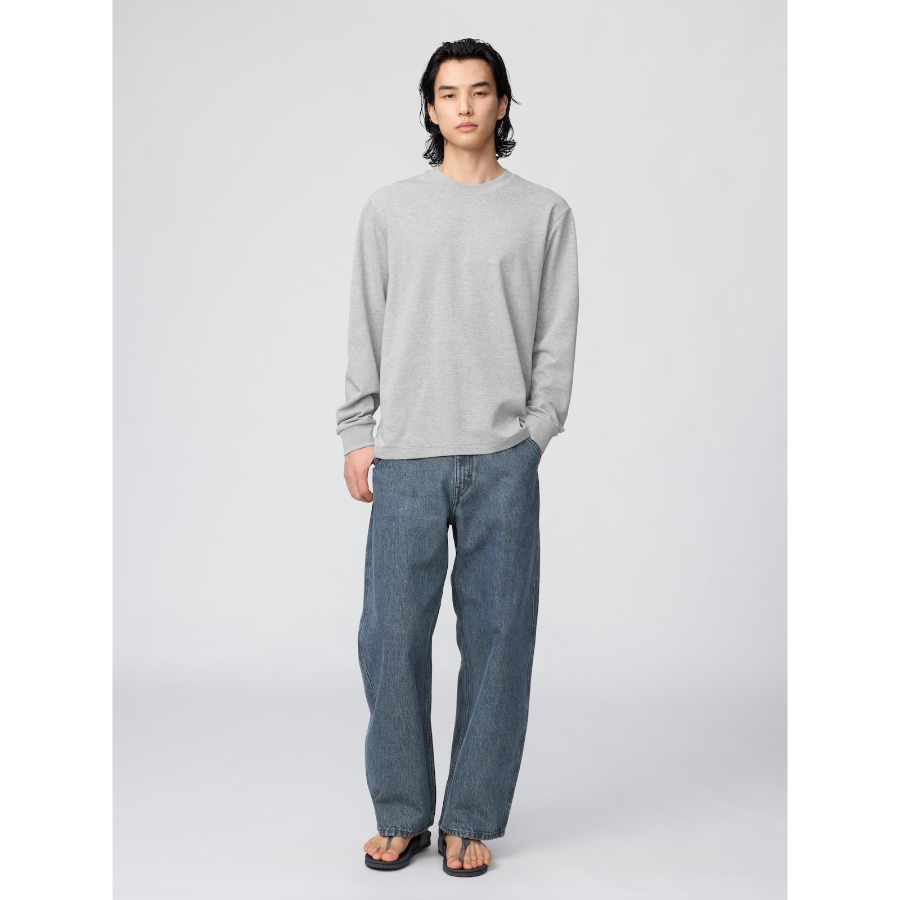 Uniqlo AIRism Cotton Stripe T Long Sleeve