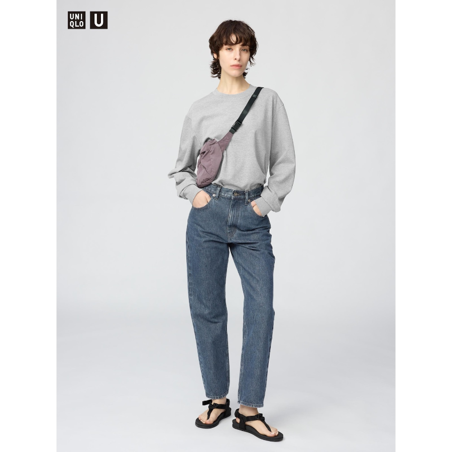 Uniqlo AIRism Cotton Stripe T Long Sleeve