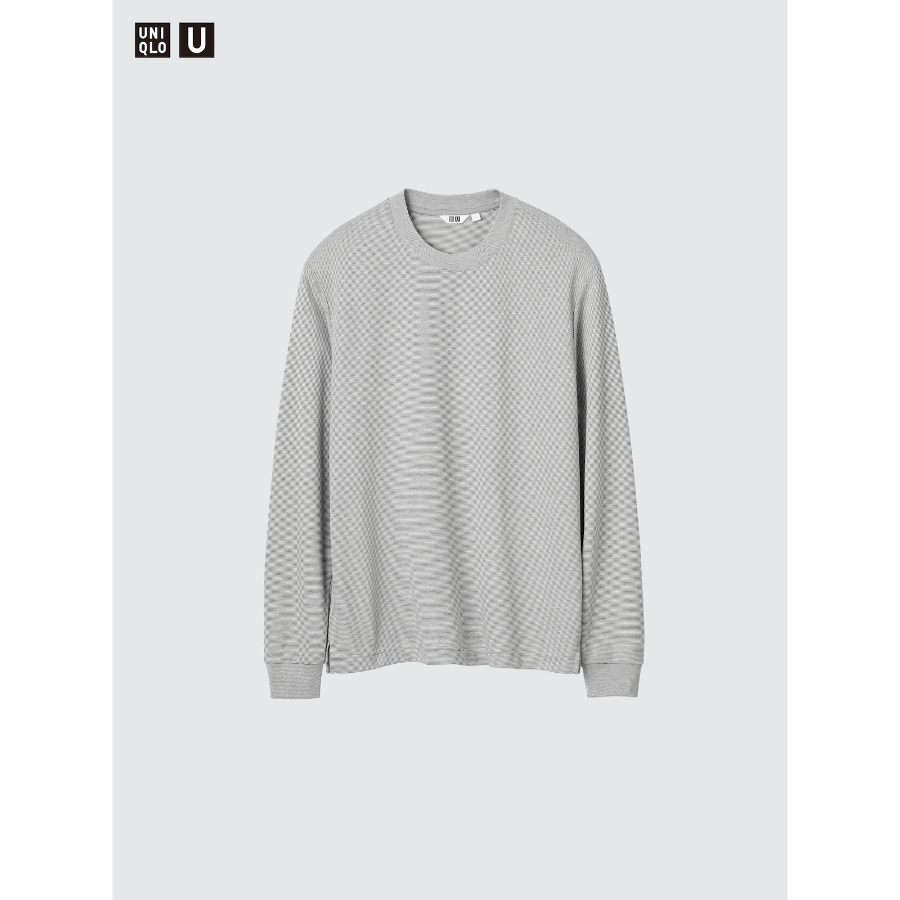 Uniqlo AIRism Cotton Stripe T Long Sleeve