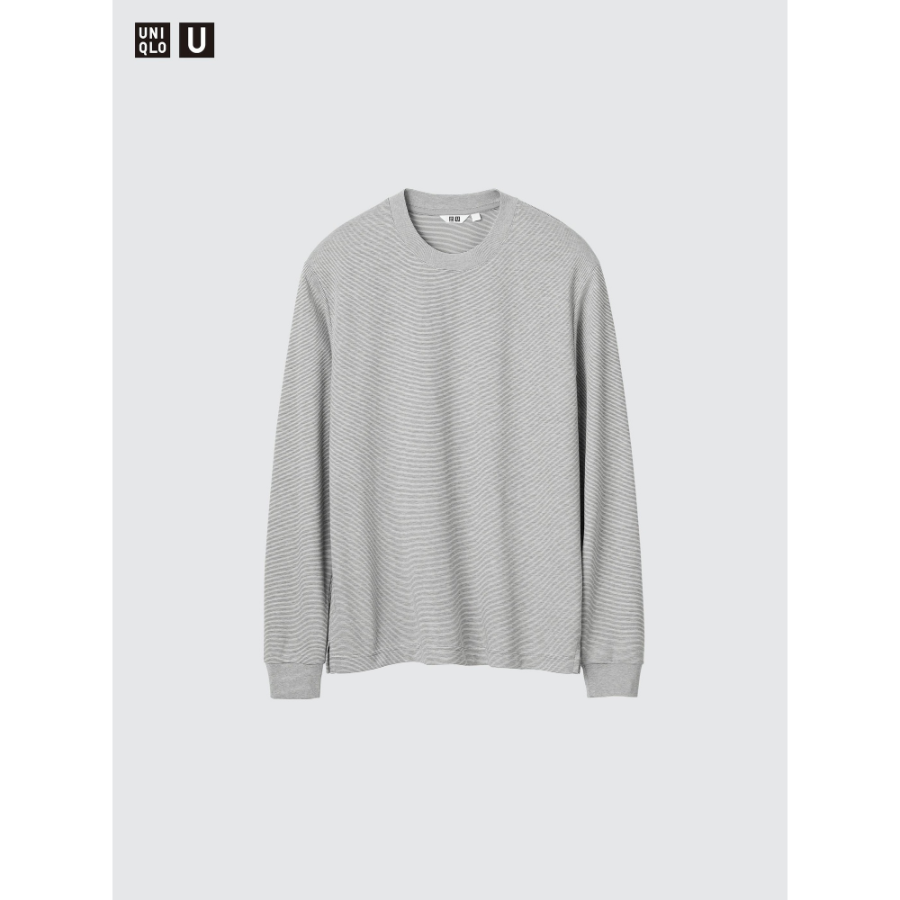 Uniqlo AIRism Cotton Stripe T Long Sleeve