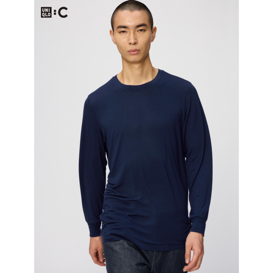 Uniqlo Heattech Cashmere Blend Crew Neck T (3/4 Sleeve)