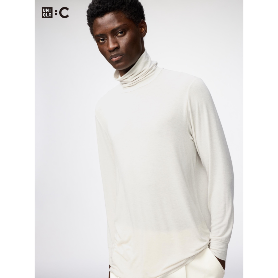 Uniqlo Heattech Cashmere Blend Turtle Neck T (3/4 Sleeve)