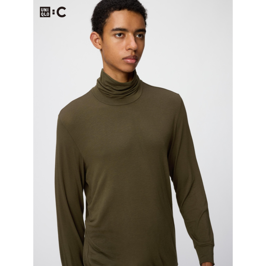 Uniqlo Heattech Cashmere Blend Turtle Neck T (3/4 Sleeve)