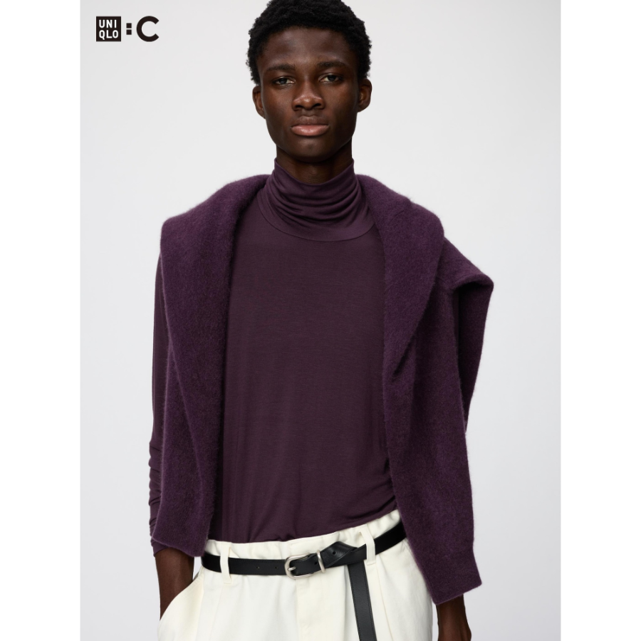 Uniqlo Heattech Cashmere Blend Turtle Neck T (3/4 Sleeve)
