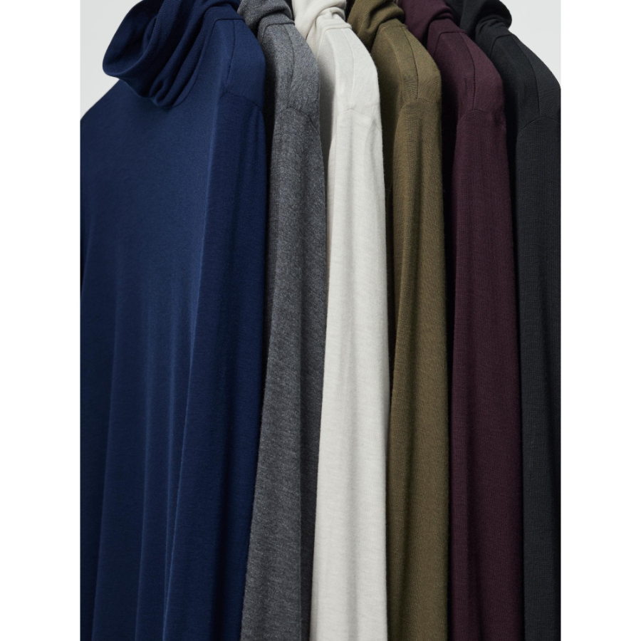 Uniqlo Heattech Cashmere Blend Turtle Neck T (3/4 Sleeve)