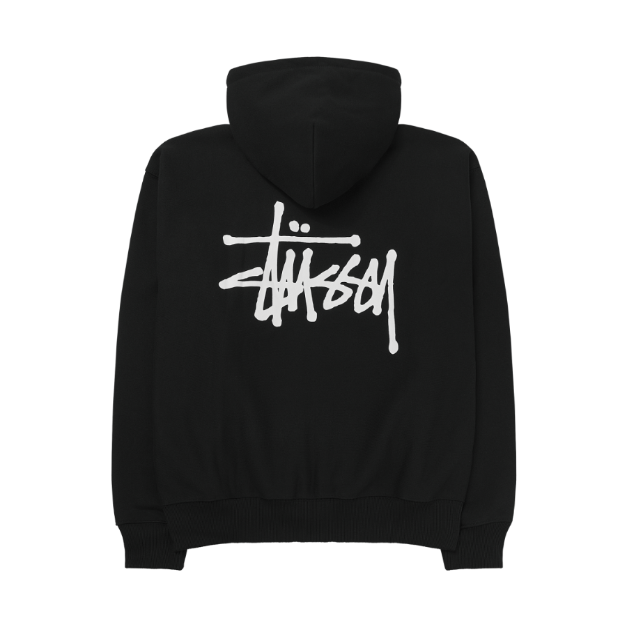 Stussy Basic Zip Hoodie Black