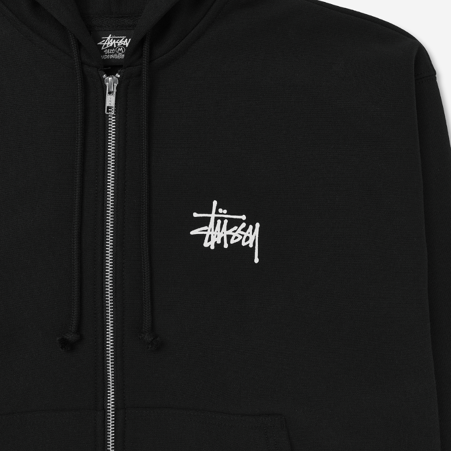 Stussy Basic Zip Hoodie Black