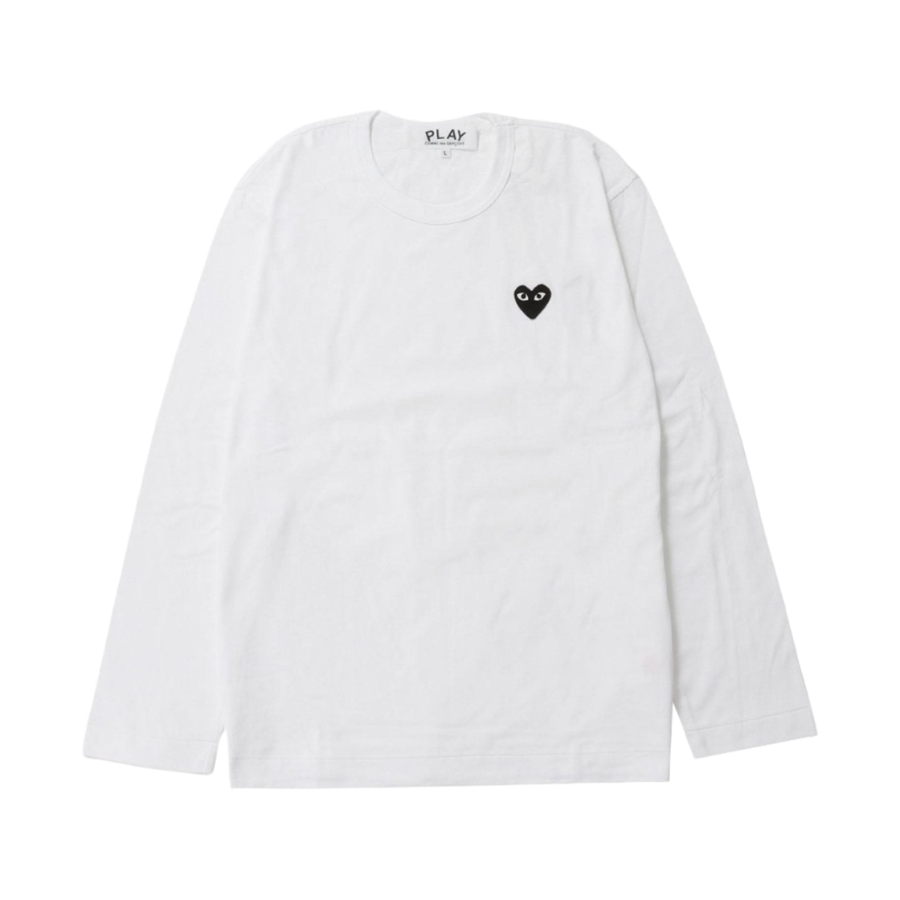 Play Comme des Garcons Black Heart LS T-Shirt White