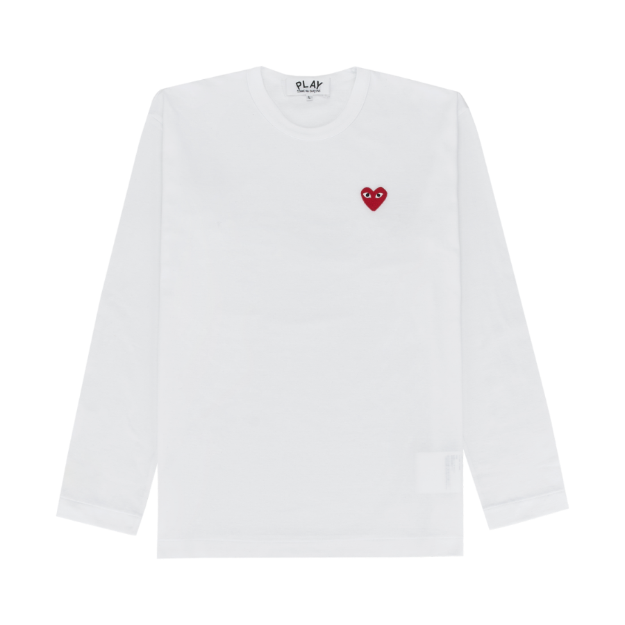 Play Comme des Garcons LS T-Shirt White