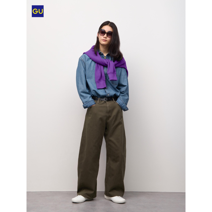 Uniqlo GU 3D Barrel Leg Jeans