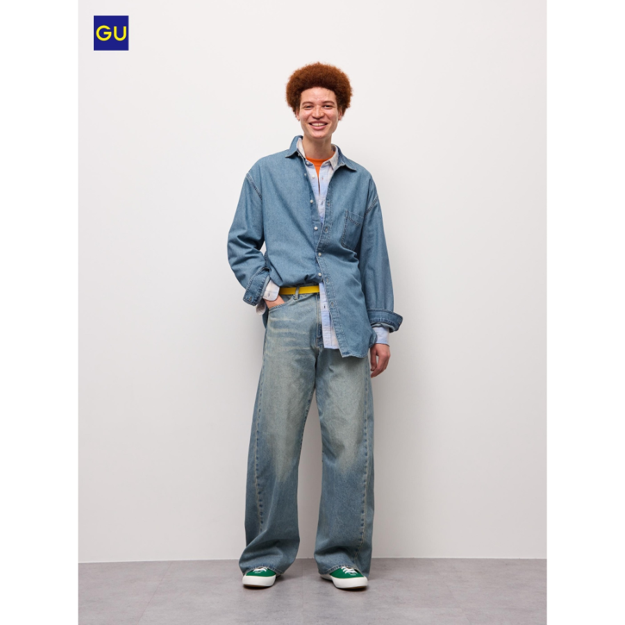Uniqlo GU 3D Barrel Leg Jeans