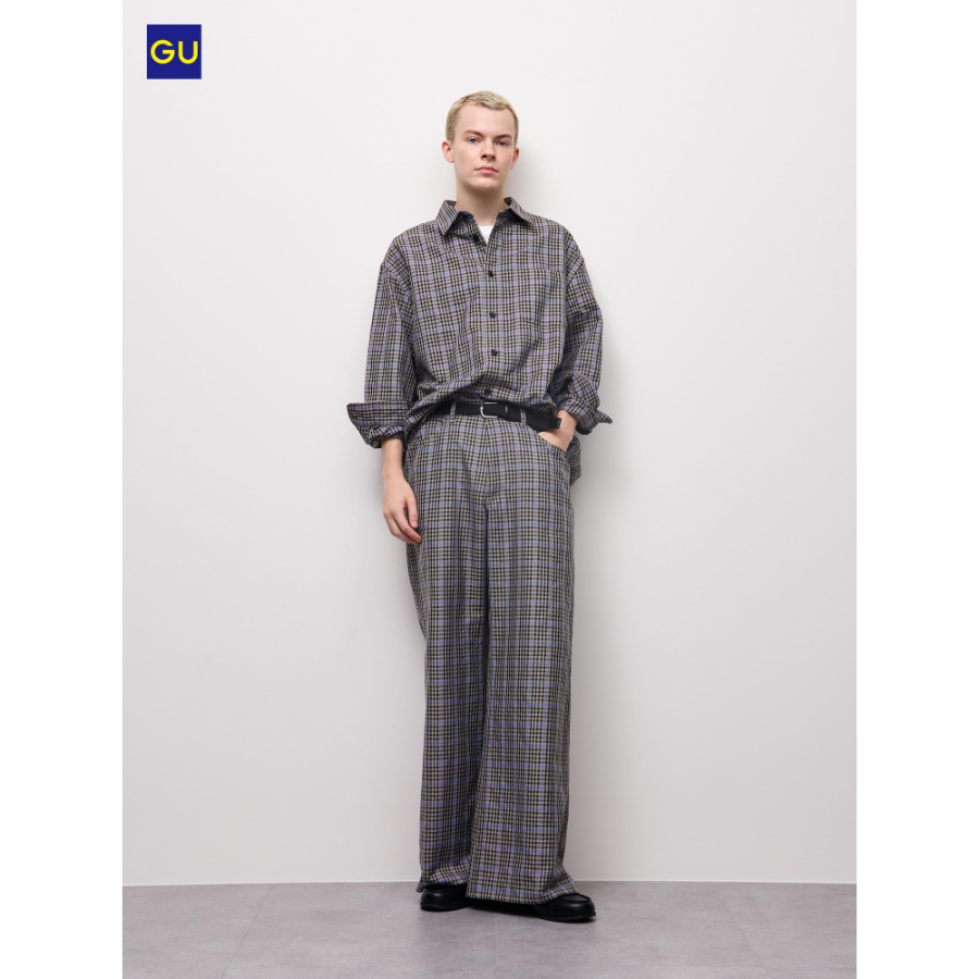 Uniqlo Checked Wide Flare Pants