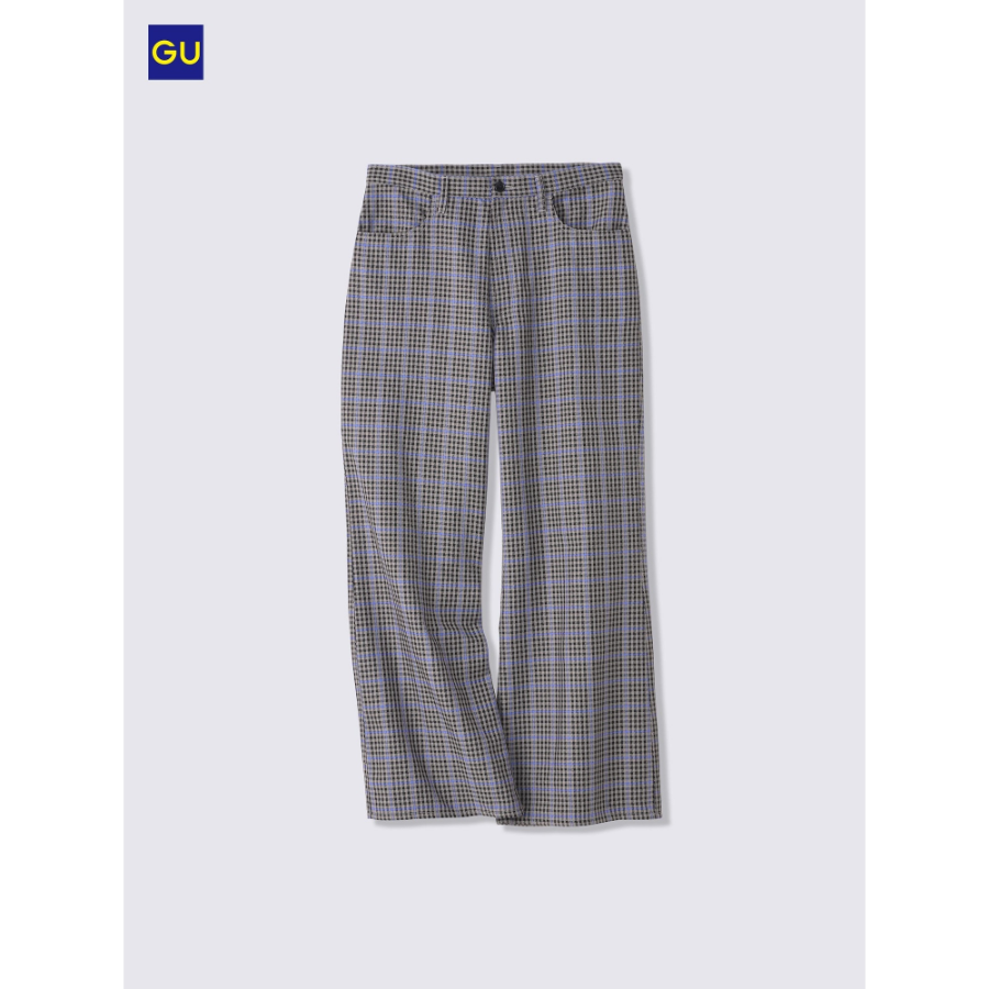 Uniqlo Checked Wide Flare Pants