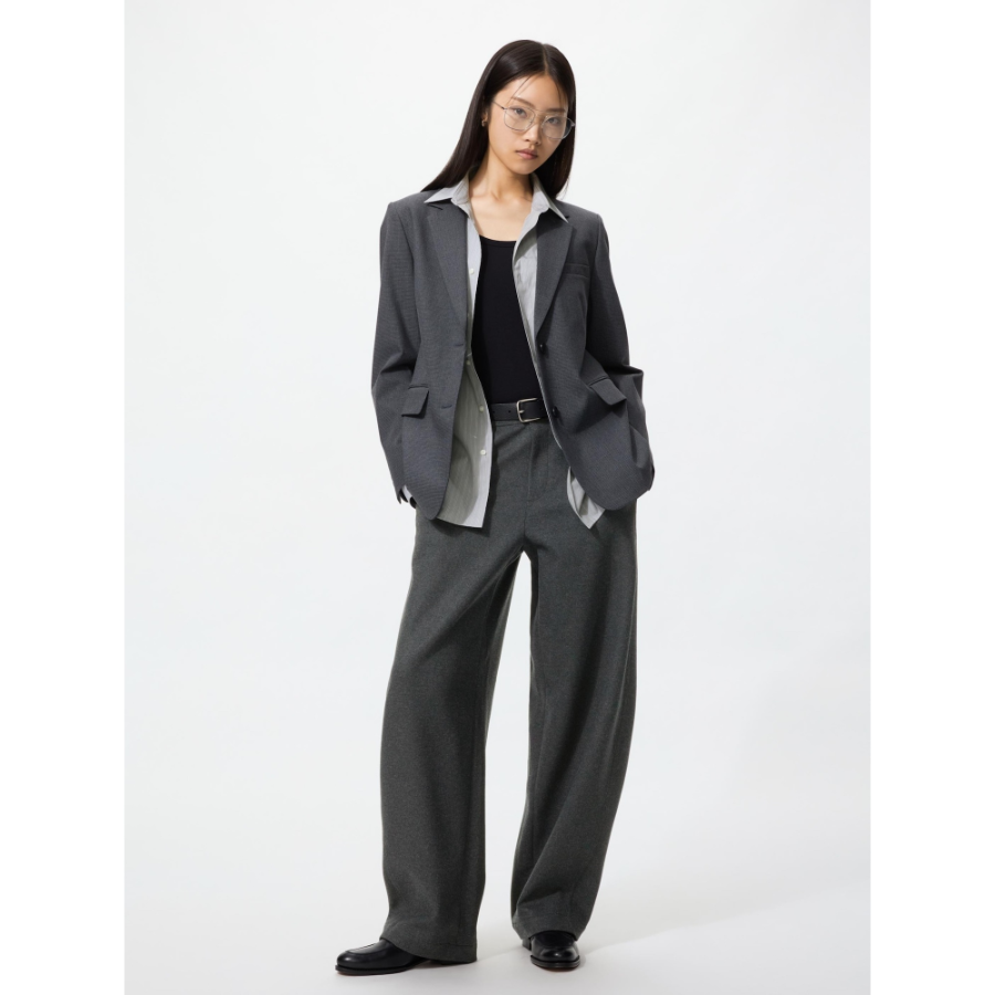 Uniqlo Brushed Jersey Barrel Leg Pants