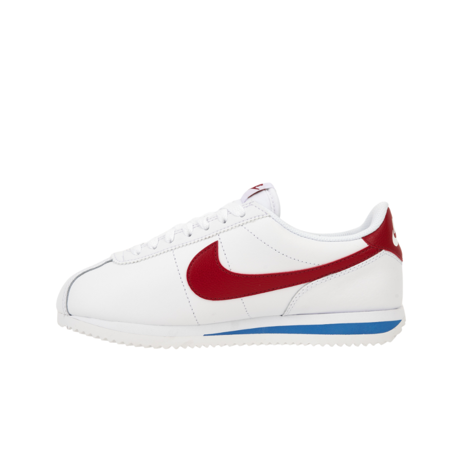 (W) Nike Cortez Leather White Varsity Red