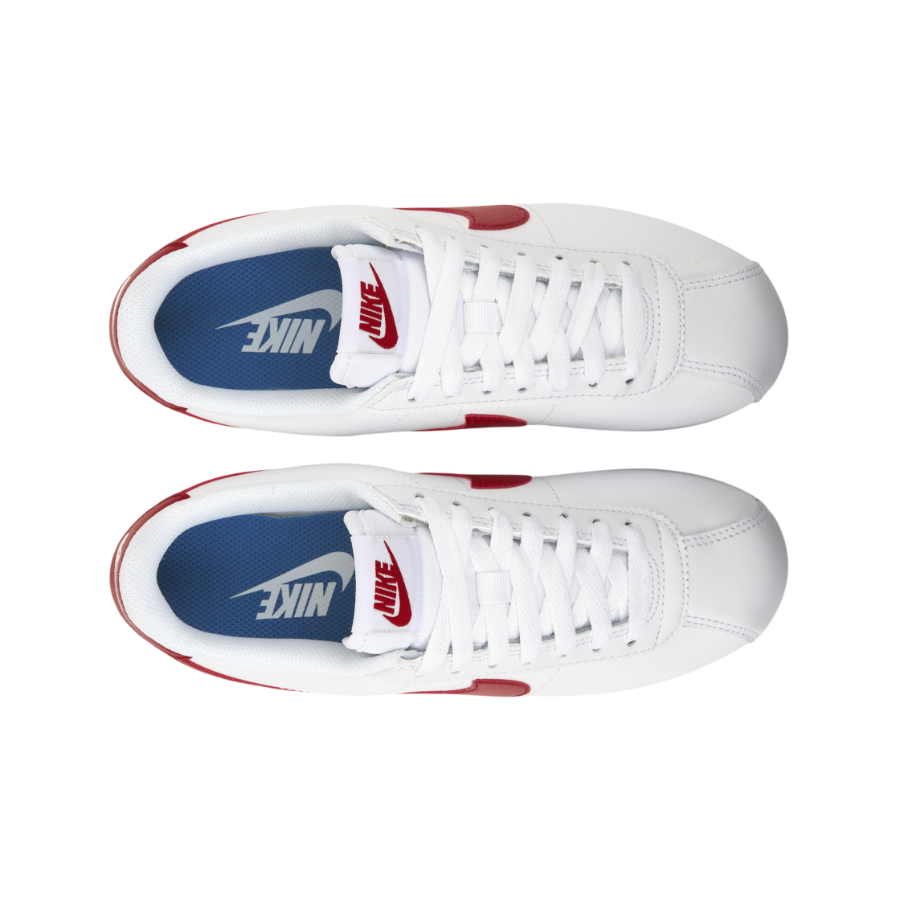 (W) Nike Cortez Leather White Varsity Red