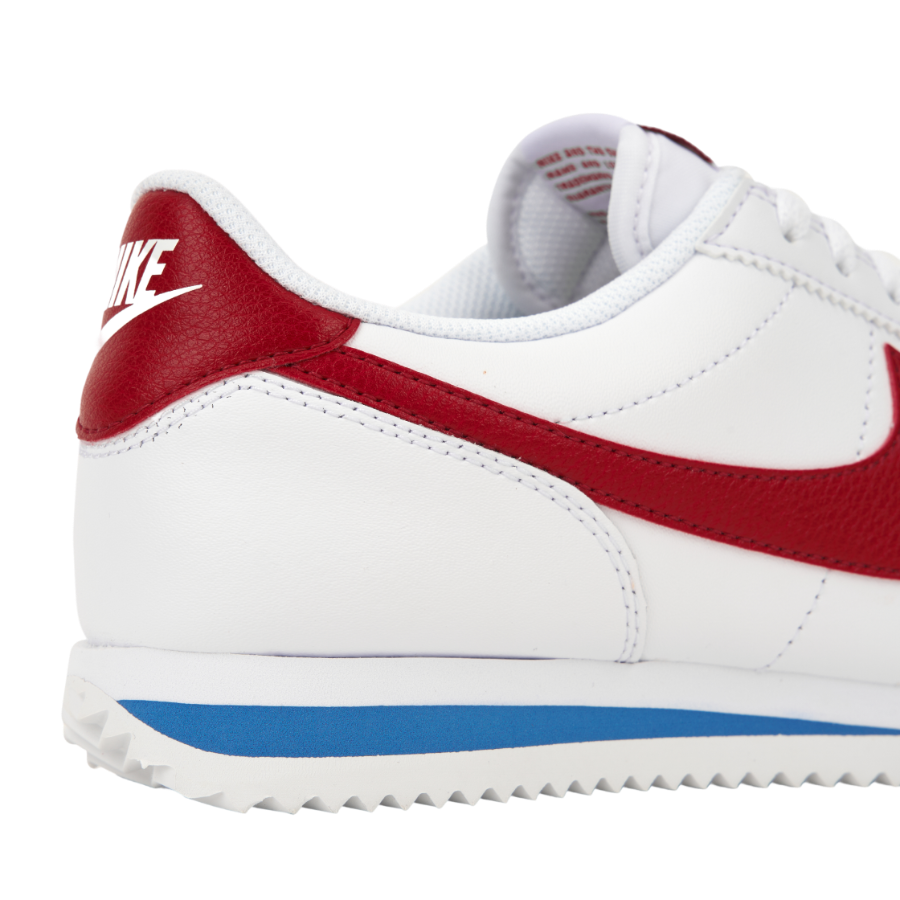 (W) Nike Cortez Leather White Varsity Red