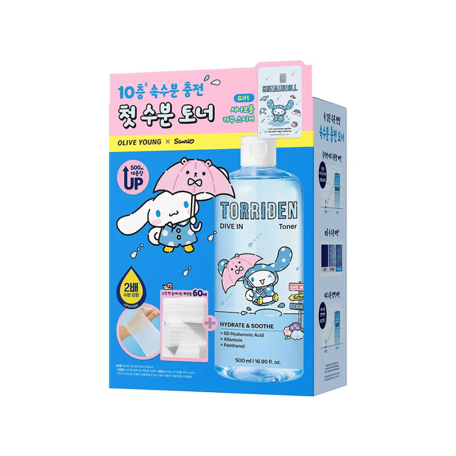 Torriden Тонер Dive In Sanrio 500 мл + ватные диски и наклейки
