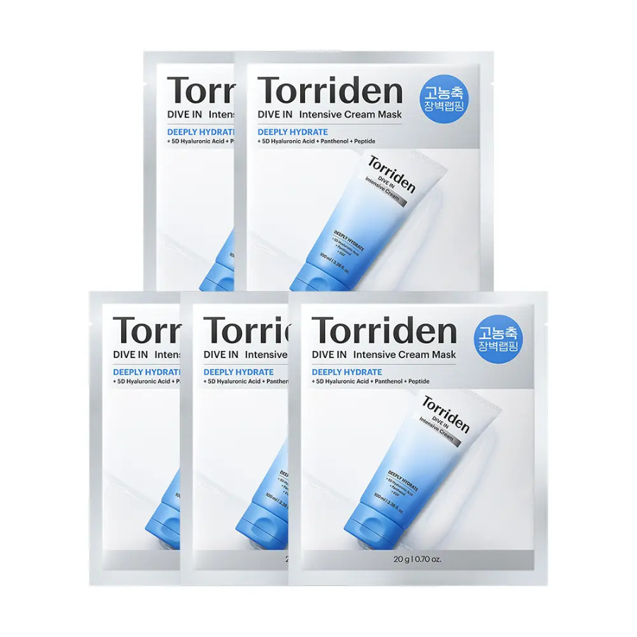 Torriden Маски Dive In Intensive Cream Wrapping Mask 4 шт. + 1 шт.