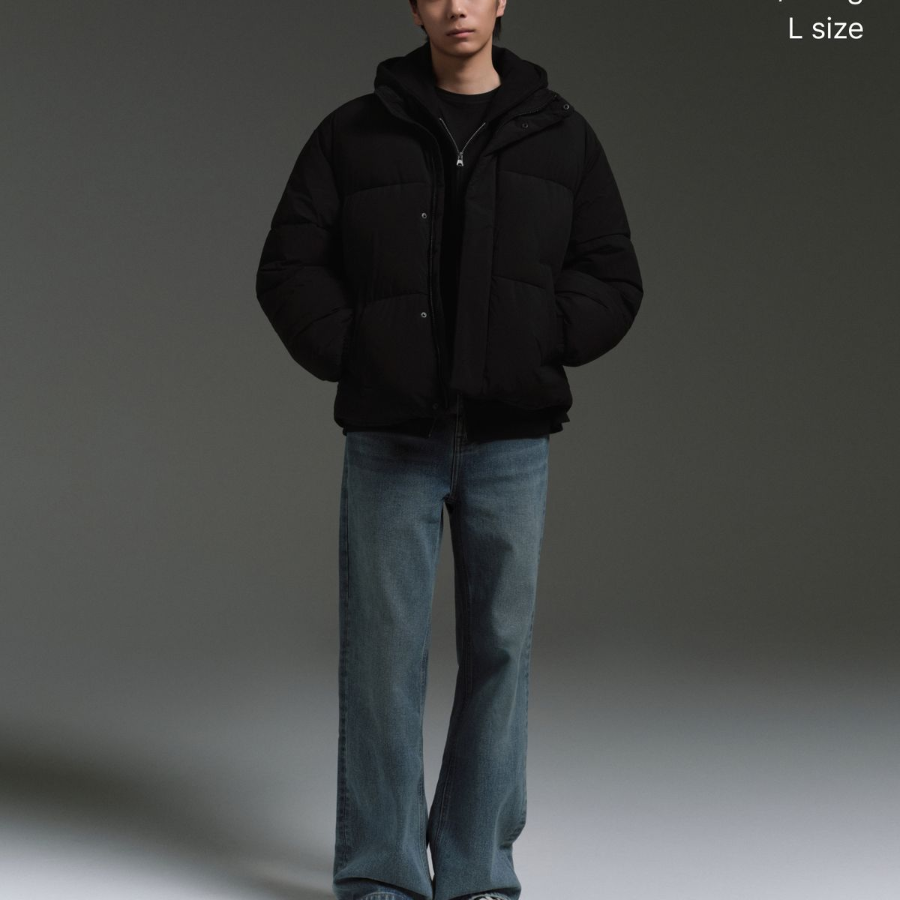 Musinsa Standard Daily Puffer Short Padding Jacket Black