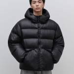 Musinsa Standard Glossed Ripstop Hooded Short Padding Jacket Black