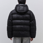 Musinsa Standard Glossed Ripstop Hooded Short Padding Jacket Black