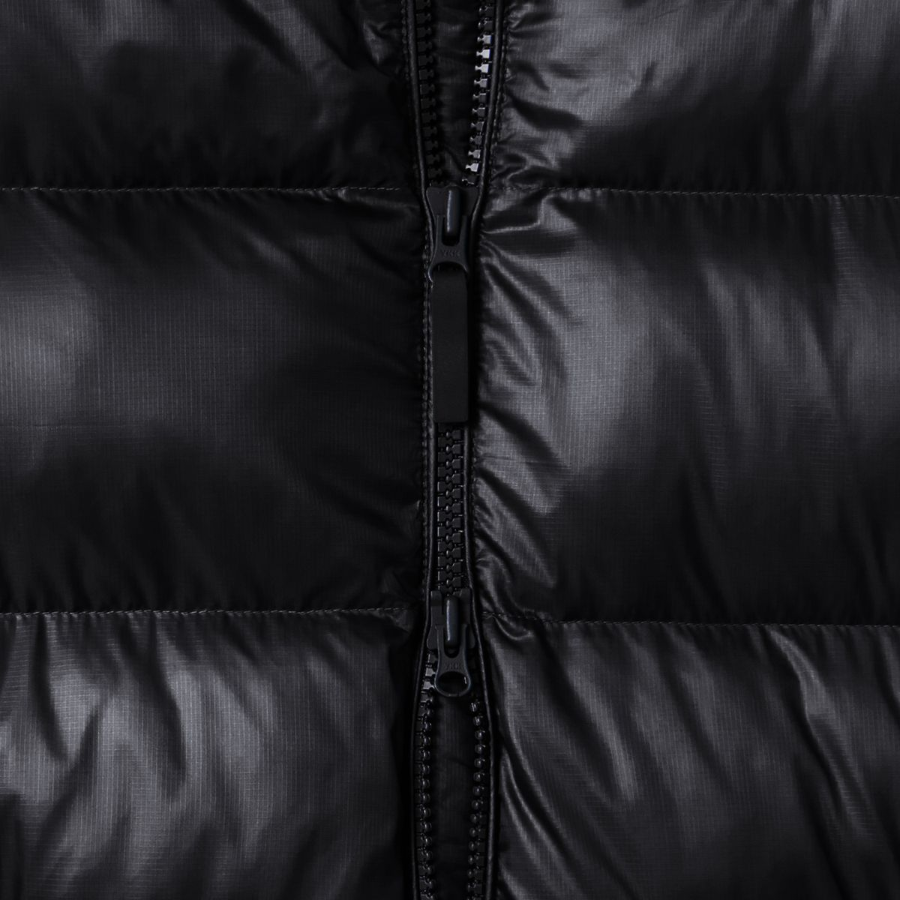 Musinsa Standard Glossed Ripstop Hooded Short Padding Jacket Black