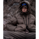 Musinsa Standard City Leisure Bright Hooded Down Short Padding Jacket Mud Grey