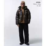 Musinsa Standard City Leisure Bright Hooded Down Short Padding Jacket Mud Grey