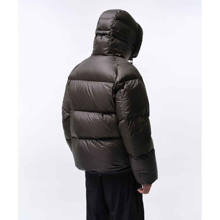 Musinsa Standard City Leisure Bright Hooded Down Short Padding Jacket Mud Grey
