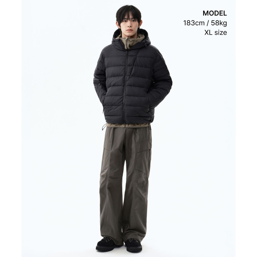 Musinsa Standard City Leisure Hooded Midweight Down Jacket Black