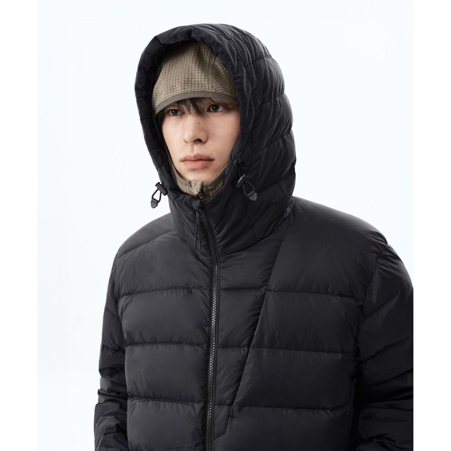 Musinsa Standard City Leisure Hooded Midweight Down Jacket Black