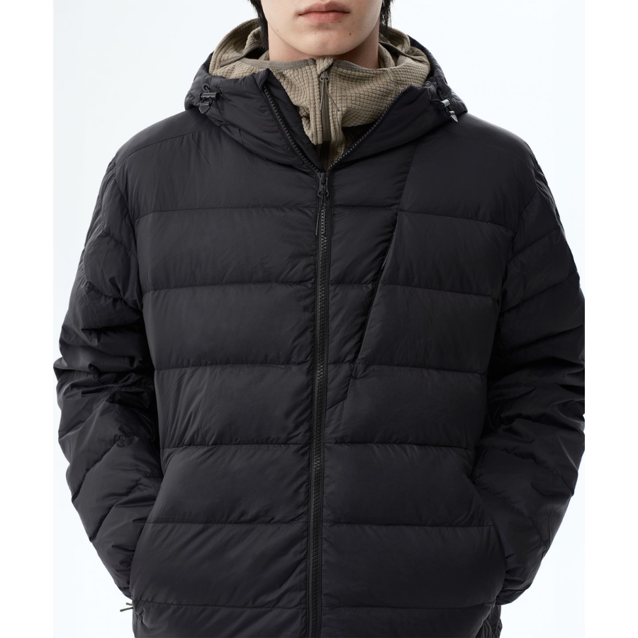 Musinsa Standard City Leisure Hooded Midweight Down Jacket Black
