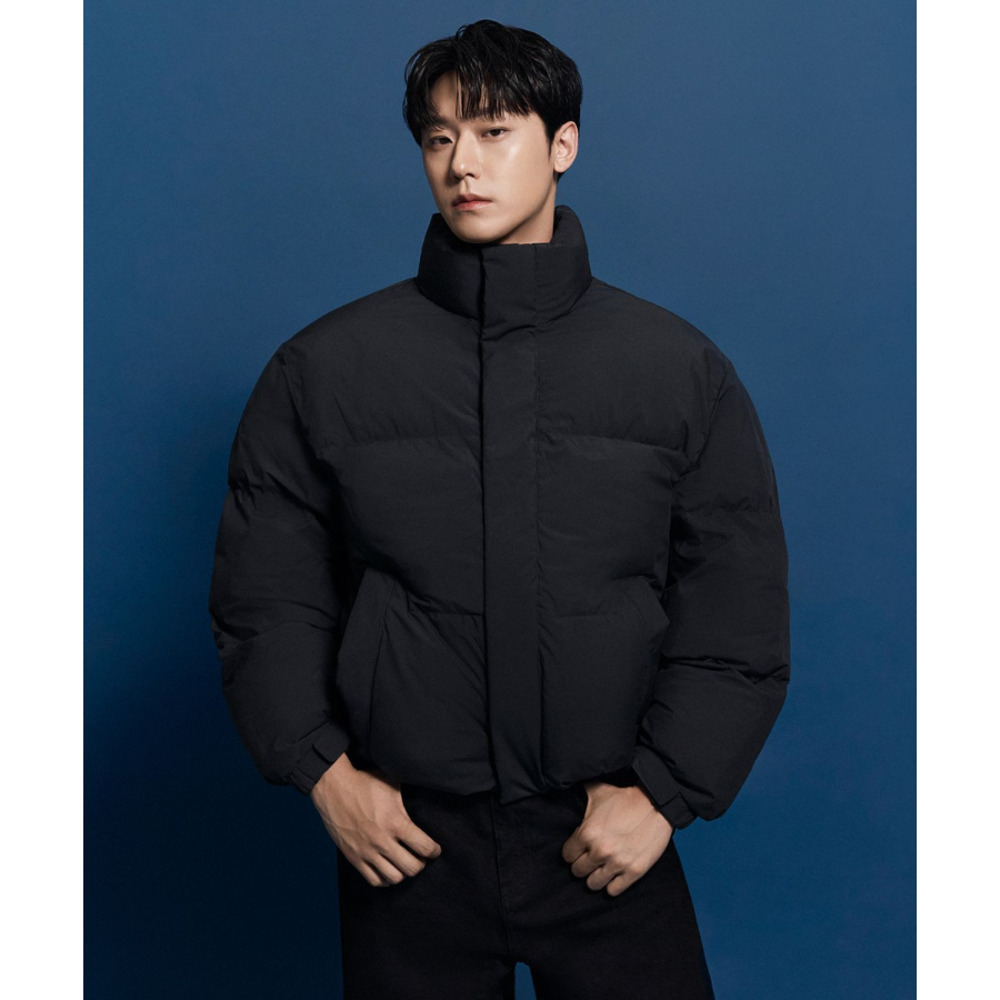 Musinsa Standard Daily Puffer Short Padding Jacket Dark Grey