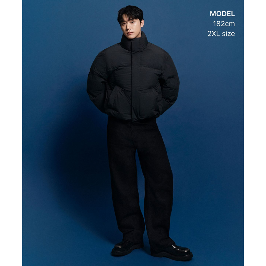Musinsa Standard Daily Puffer Short Padding Jacket Dark Grey