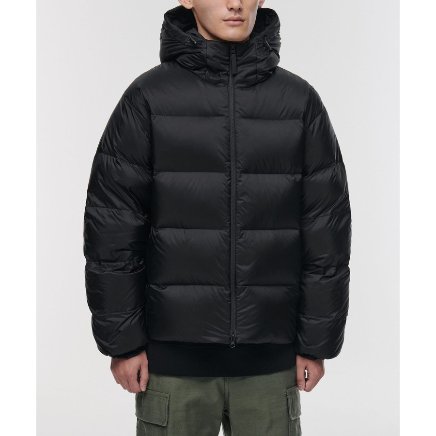 Musinsa Standard Ripstop Hooded Down Short Padding Jacket Black
