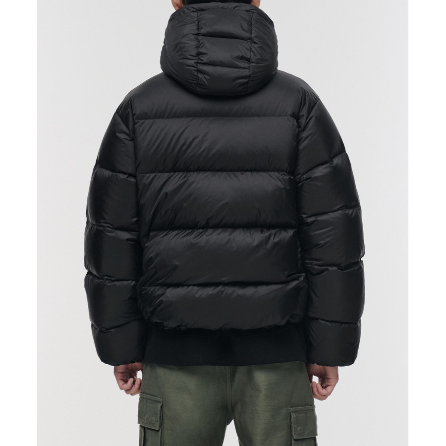 Musinsa Standard Ripstop Hooded Down Short Padding Jacket Black