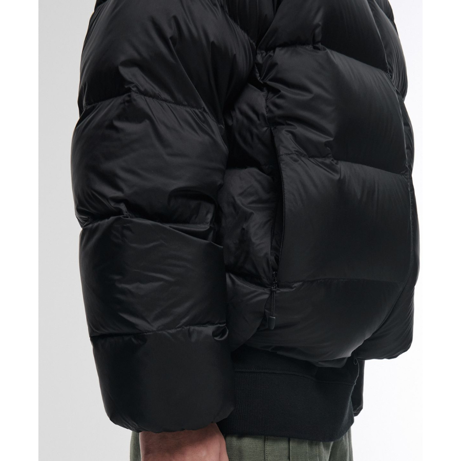 Musinsa Standard Ripstop Hooded Down Short Padding Jacket Black