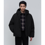 Musinsa Standard Minimal Hooded Down Short Padding Jacket Black