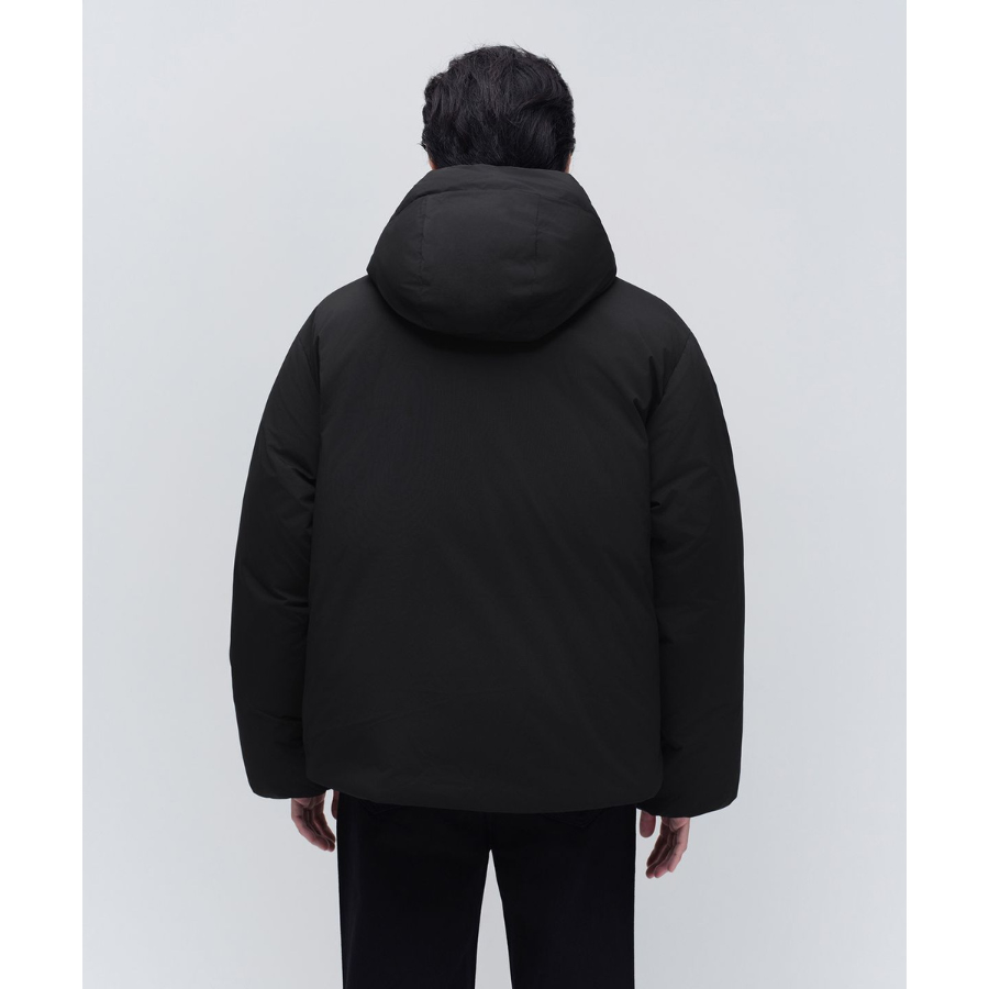 Musinsa Standard Minimal Hooded Down Short Padding Jacket Black