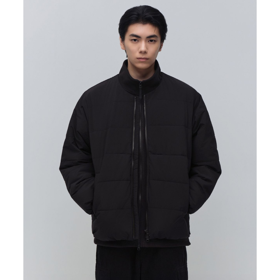 Musinsa Standard Daily Puffer Collarless Padding Jacket Black