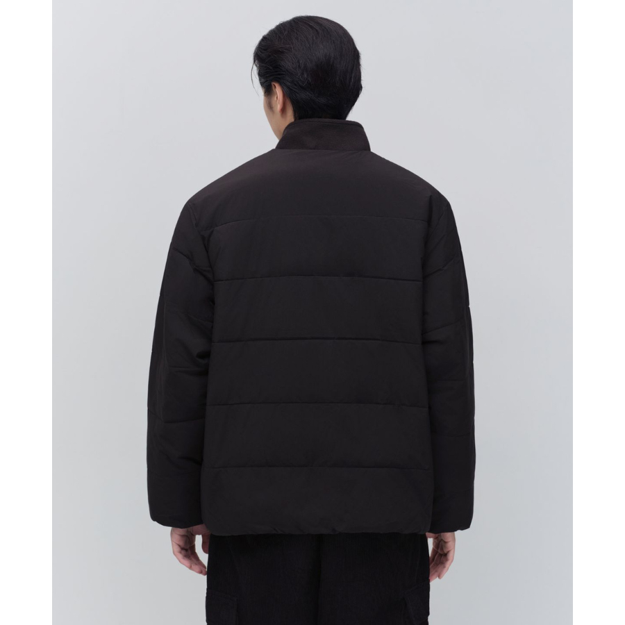 Musinsa Standard Daily Puffer Collarless Padding Jacket Black