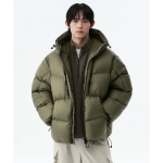 Musinsa Standard City Leisure Sheer Hooded Down Jacket Olive
