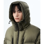 Musinsa Standard City Leisure Sheer Hooded Down Jacket Olive