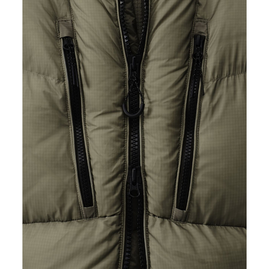 Musinsa Standard City Leisure Sheer Hooded Down Jacket Olive