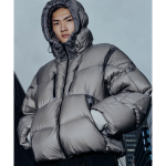Musinsa Standard City Leisure Sheer Hooded Down Jacket Warm Grey