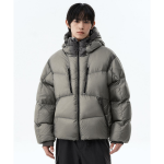 Musinsa Standard City Leisure Sheer Hooded Down Jacket Warm Grey