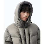 Musinsa Standard City Leisure Sheer Hooded Down Jacket Warm Grey